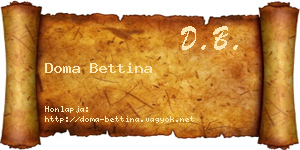 Doma Bettina névjegykártya