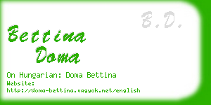 bettina doma business card